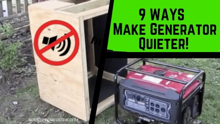 How Can You Make a Generator Quieter