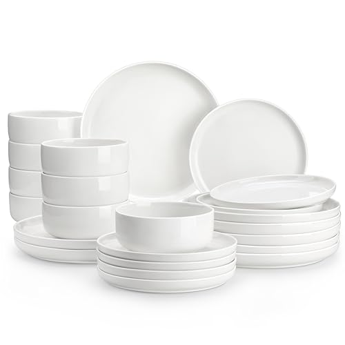 White Porcelain Dinnerware Sets for 8